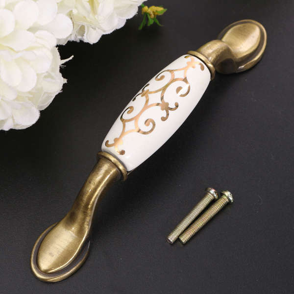 Green Ancient Antique Handle Zinc Alloy Handle Gula Hand Doorknob