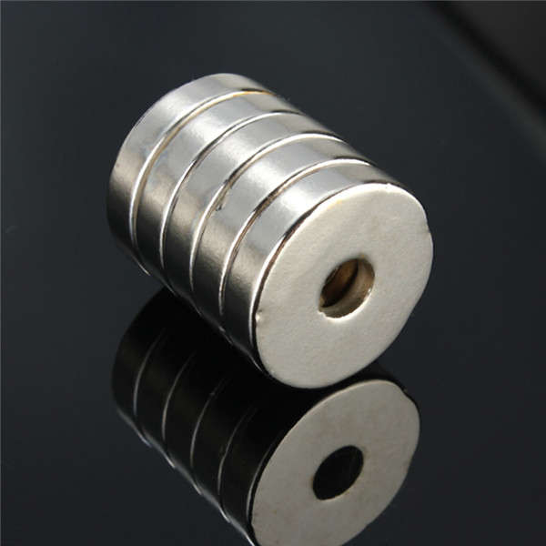 5pcs N50 20x5mm Hole 5mm Countersunk Ring Magnets Round Rare Earth Neodymium Ma