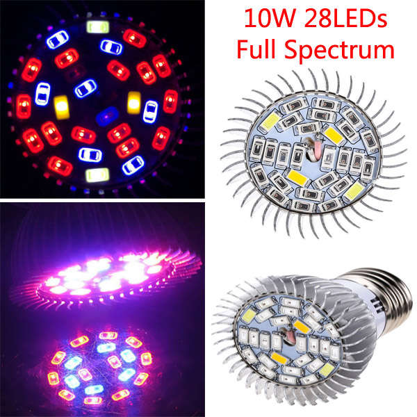 10W Full Spectrum SMD5730 LED Grow Bulb Greenhouse Hydroponics Plant Seedling L