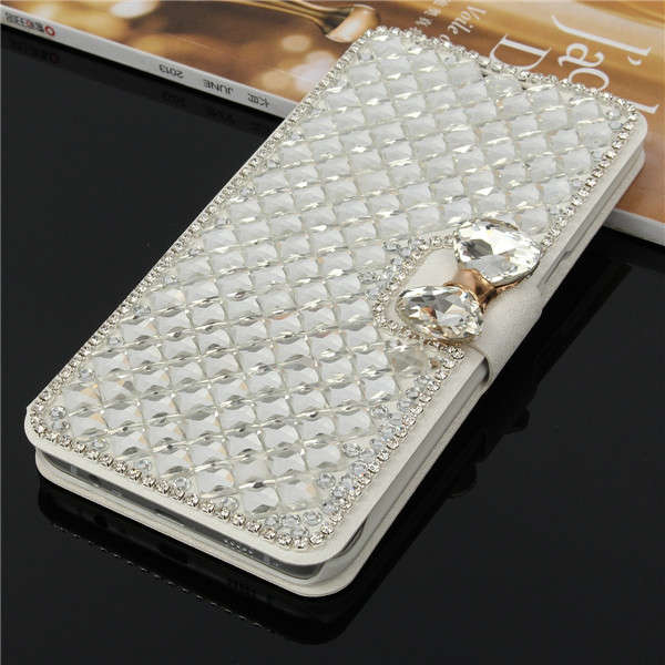 Flip Bowknot Diamond Case Cover For Samsung Galaxy S6 EDGE Plus