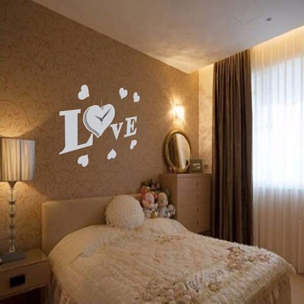 Modern Art DIY 3D Wall Mirror Sticker Clock Home Family Bedroom Livingroom Deco