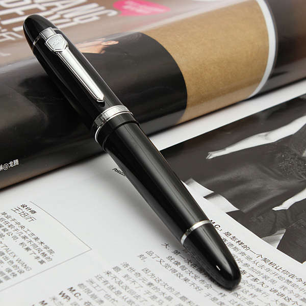 Smooth Black Classic Durable Stainless Steel Calligraphy Pen