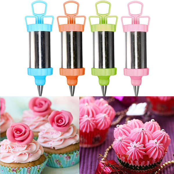 Stainless Steel Cake Decoration Nozzles Pastry Icing Piping Syringe Gun Set