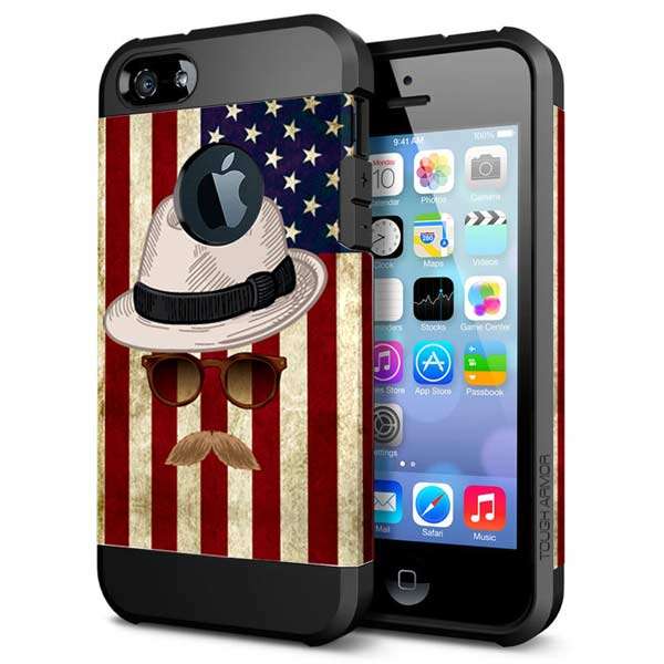 American Geezer Pattern Shockproof Protector Case For iPhone 5 5S