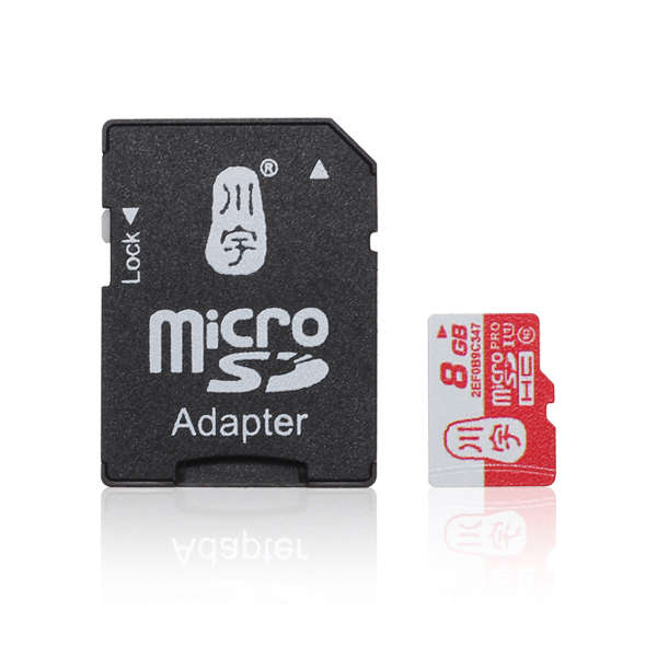 Original Chuanyu 8G Class10 Micro SD Memory Card With Micro SD to SD Card Reade