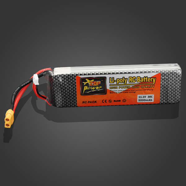 ZOP Power 11.1V 5000mAh 30C Lipo Battery XT60 Plug