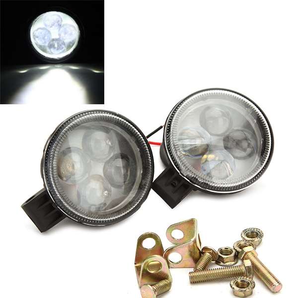12-80V 20W 6000K LED Fog Spotlight Headlight Waterproof for Motorcycle Car Truck