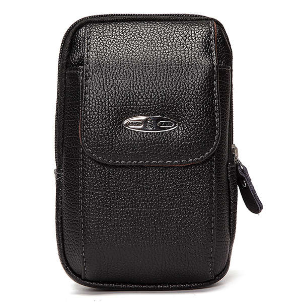 6inch Mobile Phone Waist Bag Leather Belt Business Waist Bag