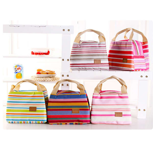 Canvas Thermal Lunch Box Storage Bag Cooler Picnic Tote Pouch