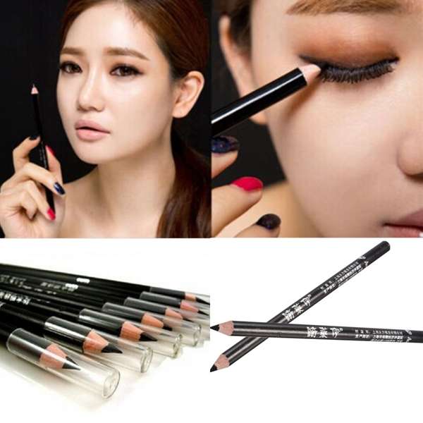 2Pcs Black Smooth Eyeliner Pencil Long Lasting Makeup Tool