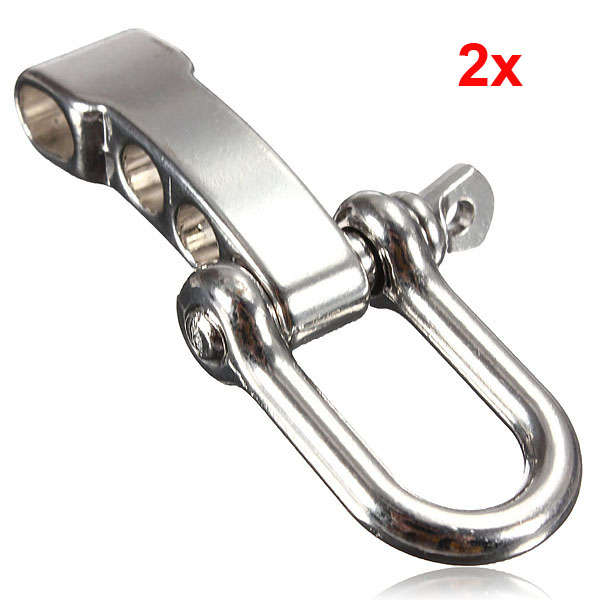 2pcs U Anchor Shackle SUS Adjustable Bracelet Buckles Shackle