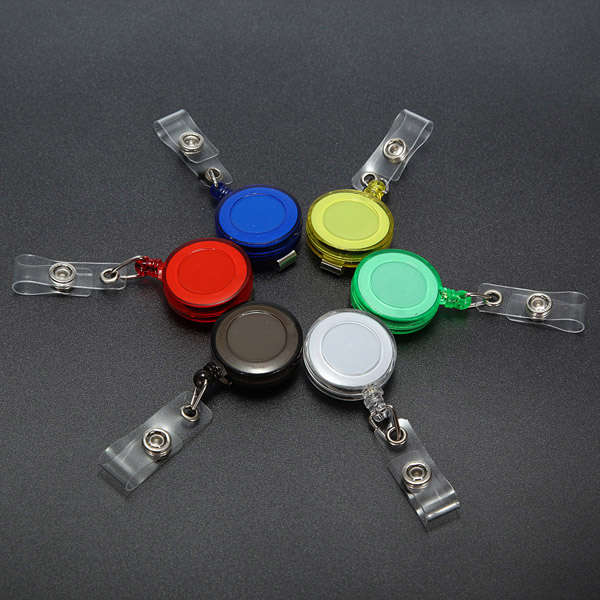 6 X Retractable Ski Pass ID Card Badges Holder Key Chain Reels