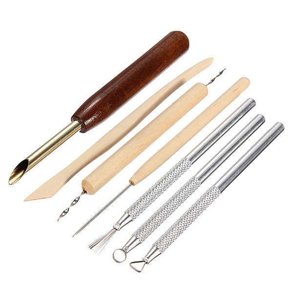7pcs Wax Pottery Clay Ceramics Molding Tool For Carving Sculpture