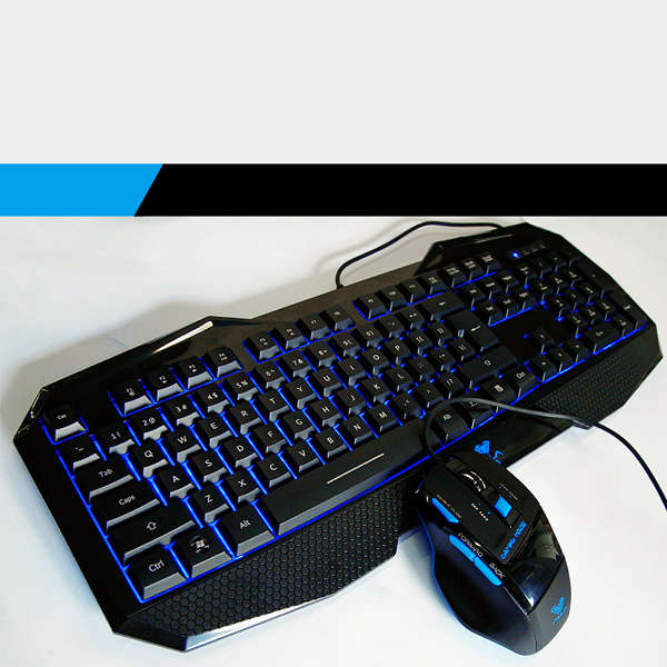 AULA Wired Gaming Backlit Keyboard And Mouse Set