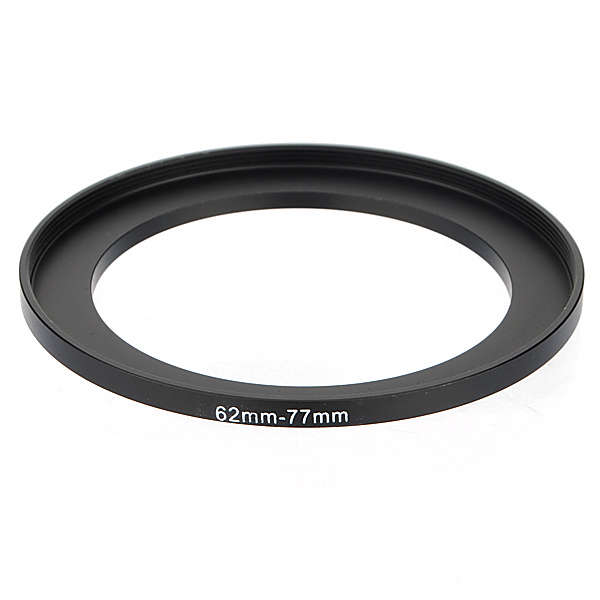62mm-77mm Metal Step Up Lens Filter Ring Stepping Adapter Black