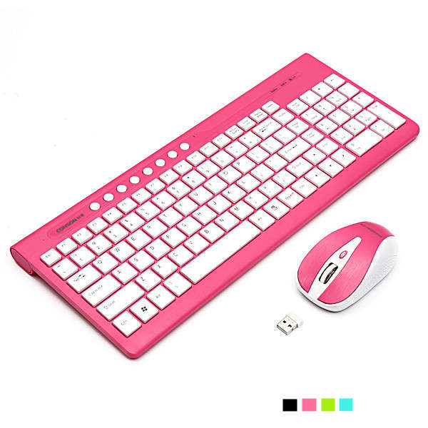 2.4G Optical Wireless Multimedia Keyboard Mouse For PC Laptop