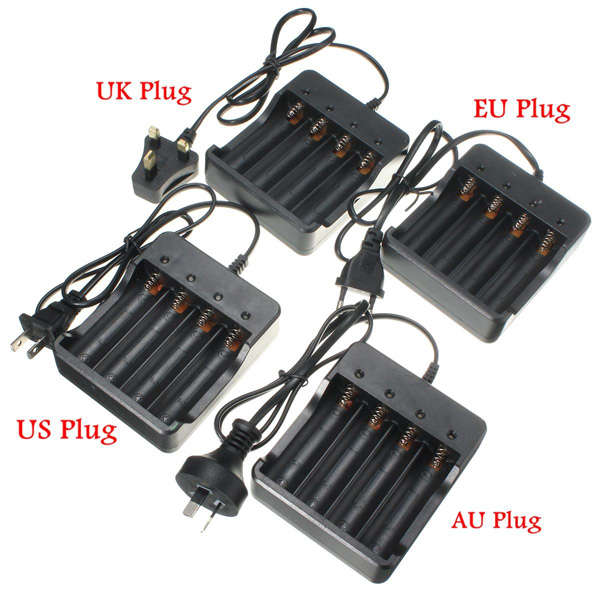 Universal 18650 4x Li-ion Rechargeable Battery Charger