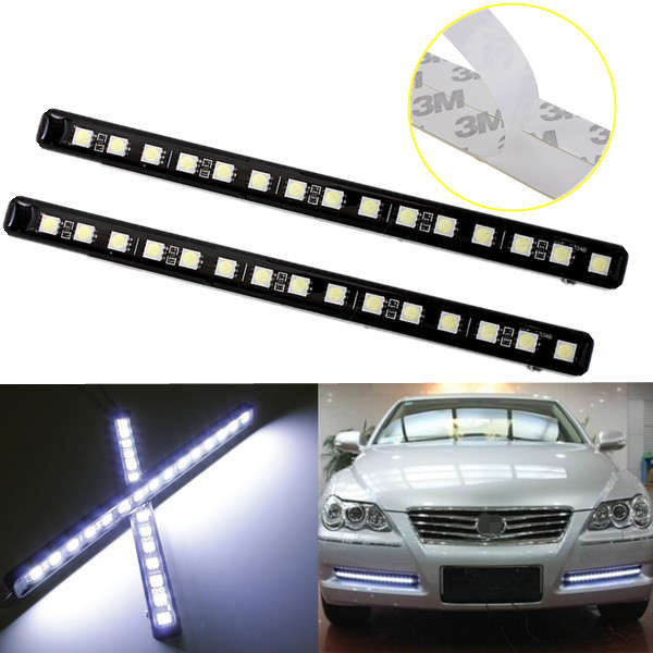 2X 15 LED SMD 5050 DRL Daytime Running Lights Xenon Fog Lights Driving