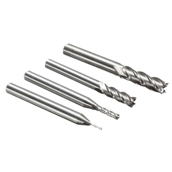 HSS 2/4 Flute 6-8mm Tip Cutting Depth Straight Shank End Mill Cutter