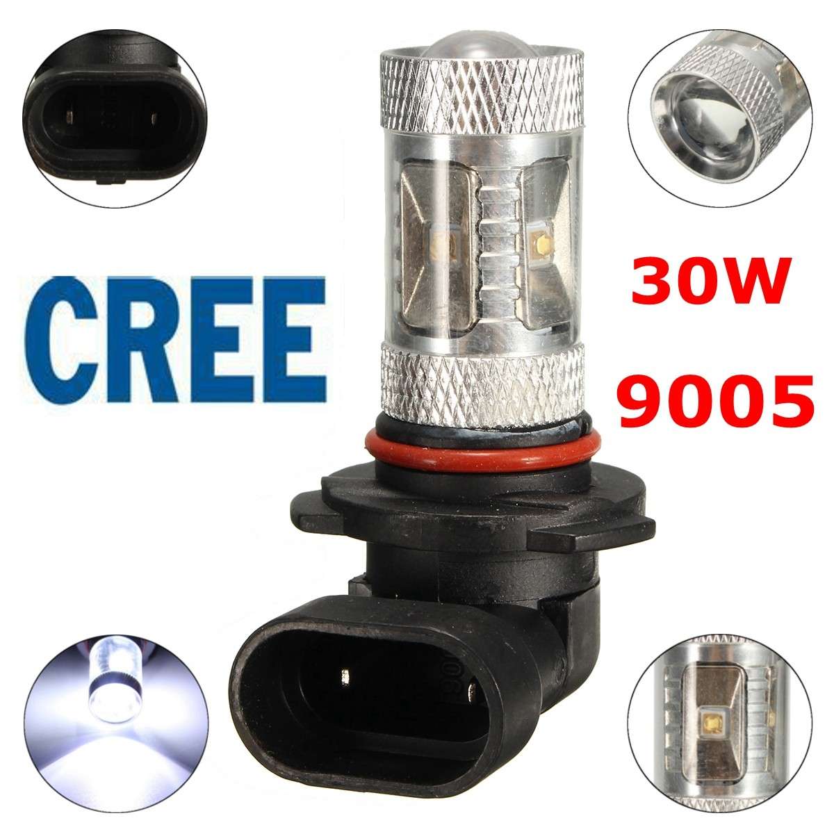9005 30W CREE XBD LED Car Fog Driving DRL Beam Light Lamp Bulb White 6500K