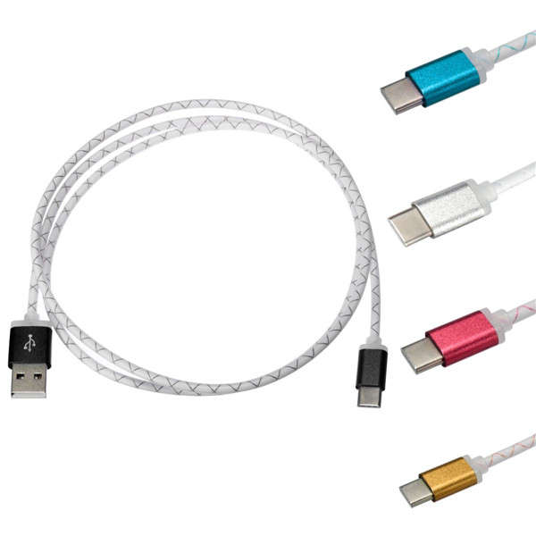 USB 3.1 Type C Male to USB Charing Cable Sync Data Cable Strong Braided Cord 1M