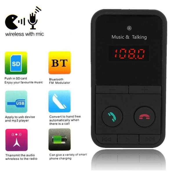 Car Wireless MP3 Player Bluetooth Handsfree FM Transmitter Charger USB SD Remot