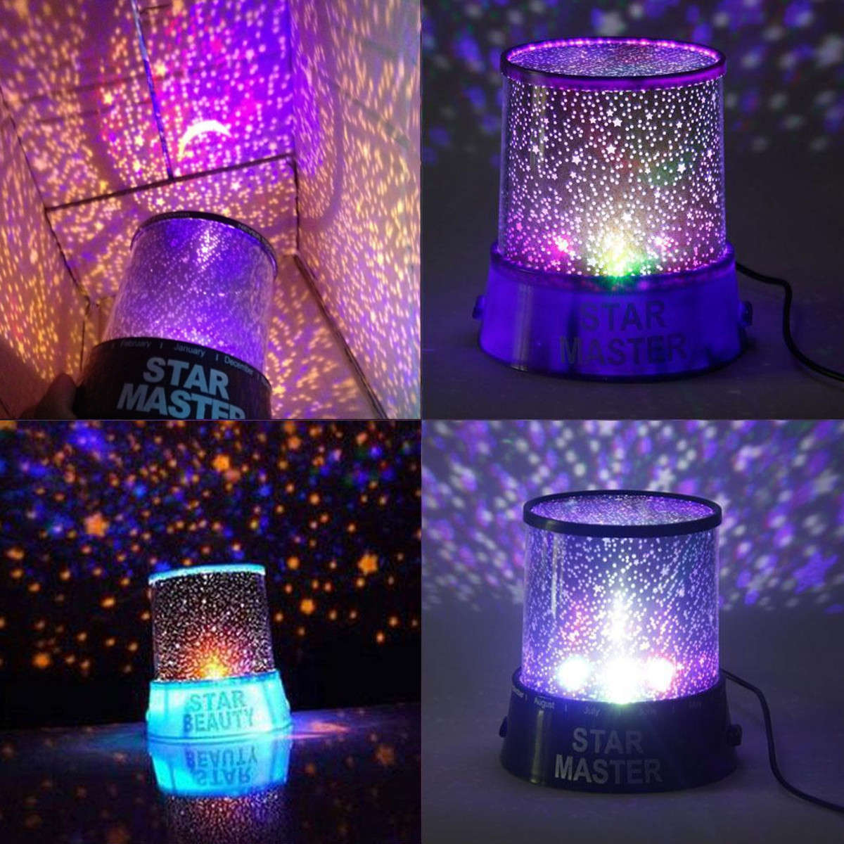 Romantic LED Starry Night Sky Projector Lamp Kids Gift Star Light Cosmos Master