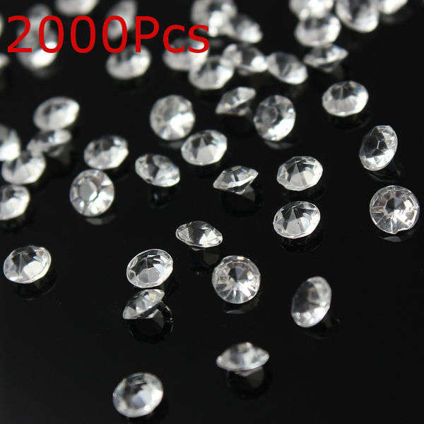 2000Pcs Clear Table Scatter Crystals Diamonds Wedding Decorations