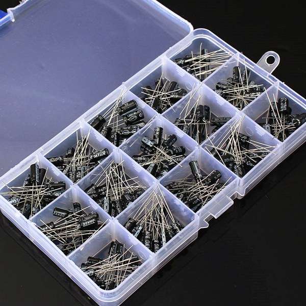 200Pcs 15 Value Electrolytic Capacitor Assortment Box Kit