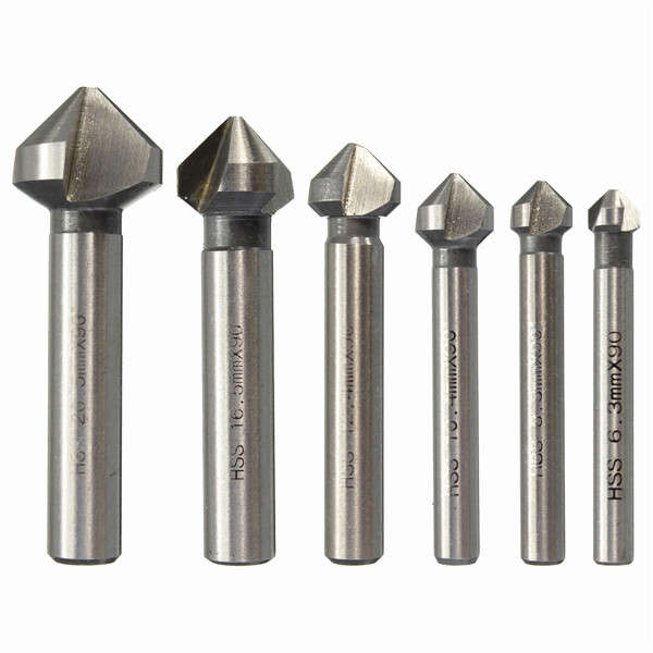 90 Degrees HSS Countersink Drill Bit 6.3mm -20.5mm Chamfer Drills Woodworking T