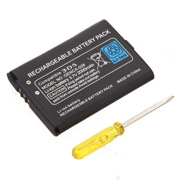 2000mAh 3.7V Rechargeable Battery Pack for Nintendo 3DS