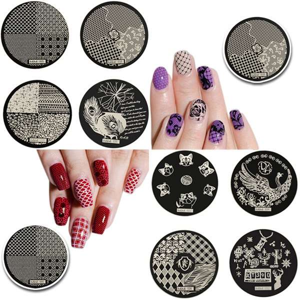 hehe Stainless Geometric Nail Image Stamp Stamping Plates Template