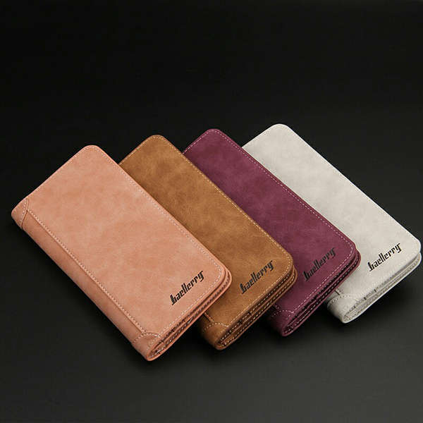 11 Card Slots Card Holder PU Leather Vintage Casual Wallet Vertical Coin Purse