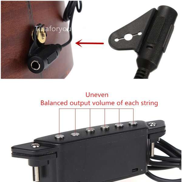 Folk-style Acoustic Guitar Sound Hole Pickup Without Opening