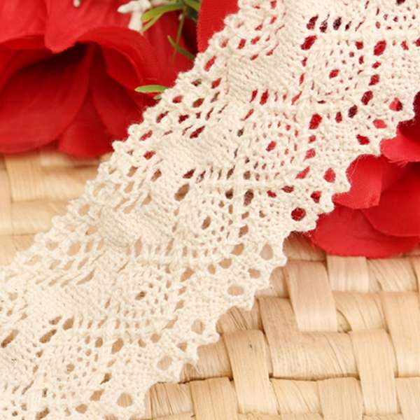 Cotton Crochet Applique Embroidered Net Lace Edge Trim Ribbon Sewing Craft