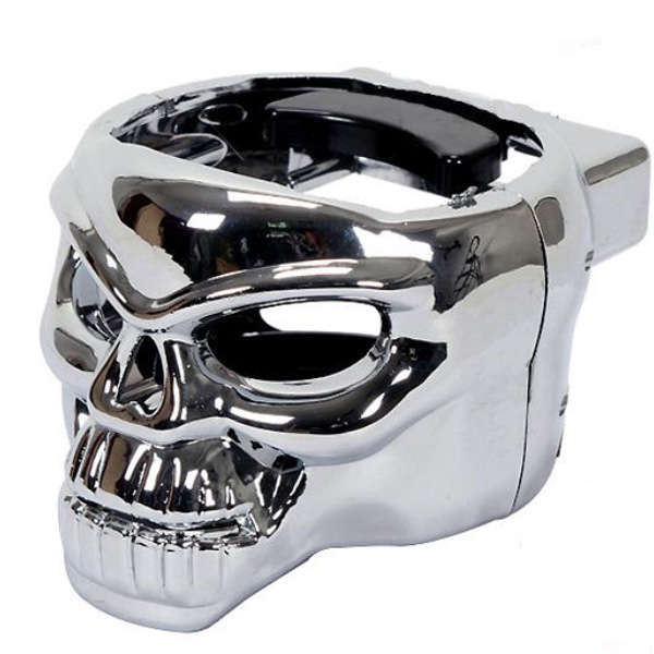 Universal Skull Car Cup Holder Outlet Drink Holder Silver