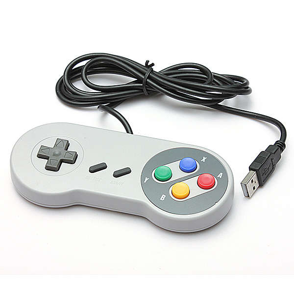 SNES USB Famicom Colored Super Nintendo Style Controller for PC/MAC