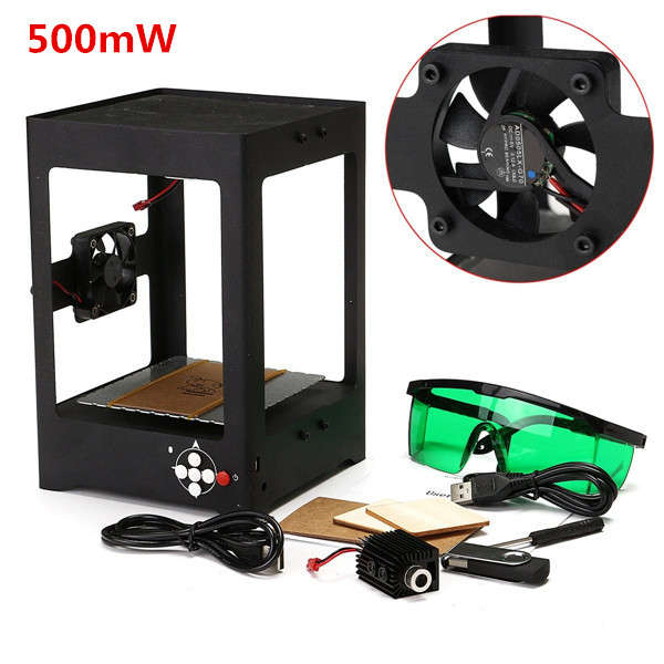500mW USB Laser Engraver Printer Cutter Carver DIY Logo Mark Engraving Machine