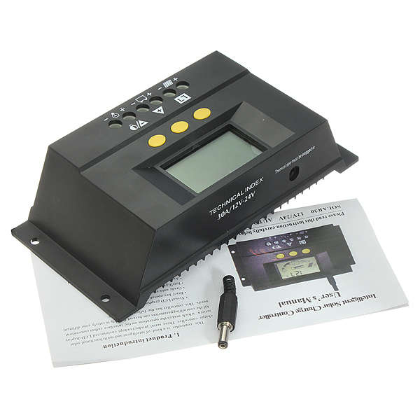 30A Battery PWM Solar Panel Charge Controller Regulator 12-24V