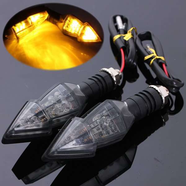 Universal Motorcycle 15SMD Turn Signal Indicator Amber Arrow Light