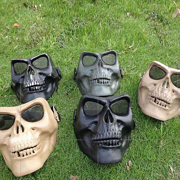 Skeleton Skull Face Mask Protective  Party Halloween ABS Masks