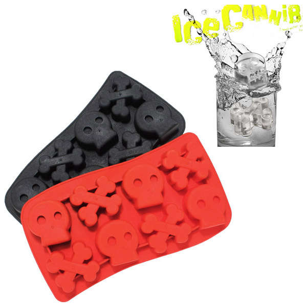 Skull Human Skeleton Shape Silicone Ice Cube Freeze Mold