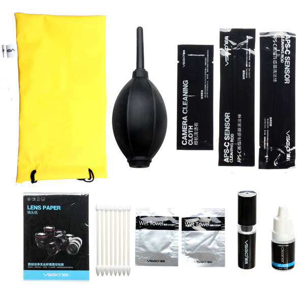 11 In 1 VSGO D-15820 Lens Paper Air Blower APS-C Sensor Cleaning Swab DSLR Came