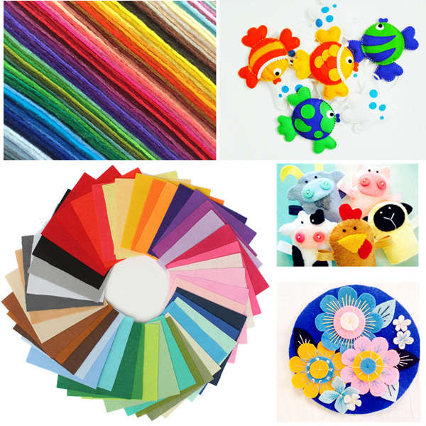 30x30cm Squares Non Woven Fabric Felt Sheets For DIY Art Handicraft Scrapbooks
