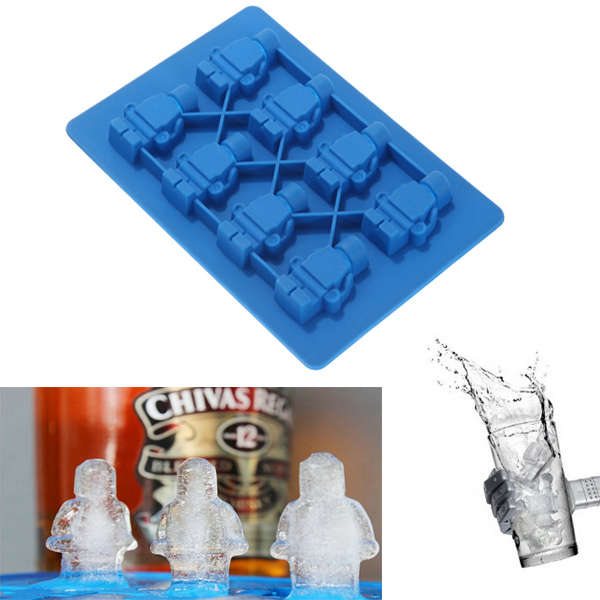 Minifigure Shape Silicone Ice Tray Candy Maker Mold Mould