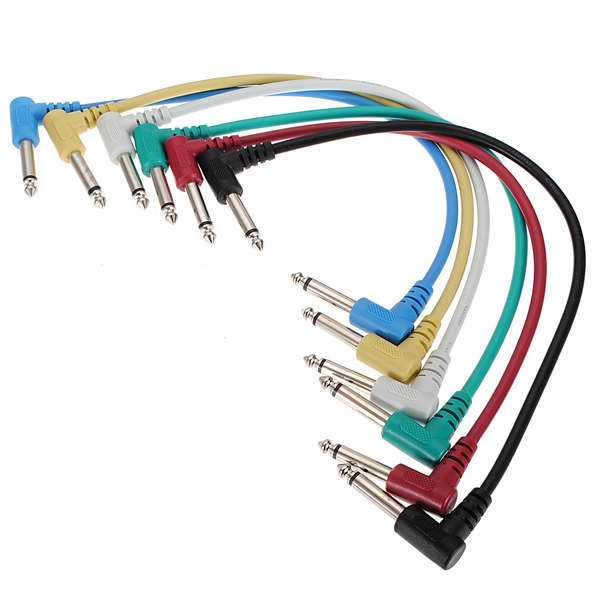 Bass Guitar Effects Pedal Audio Patch AMP Cable 30cm 6Pcs Pack