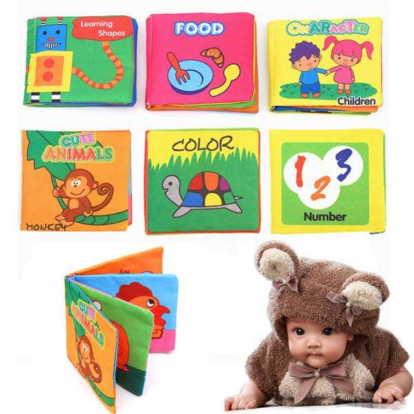 Intelligence Development Cloth Cognize English Hand Book Early Education Toy fo