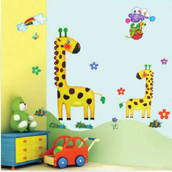 Kids Removable Cartoon Giraffe Wall Sticker Children Room Decor Decal