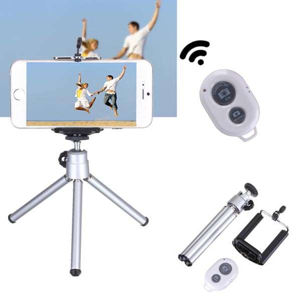 Tripod Monopod Holder Bluetooth Remote Control Shutter For iPhone