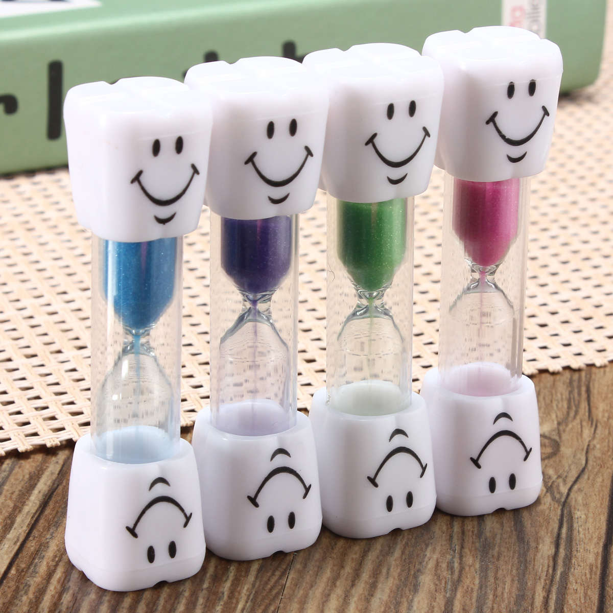 1 Minute Hourglass Mini Smiling Face Sand Clock Timer Sandglass Decor Gift Kitc